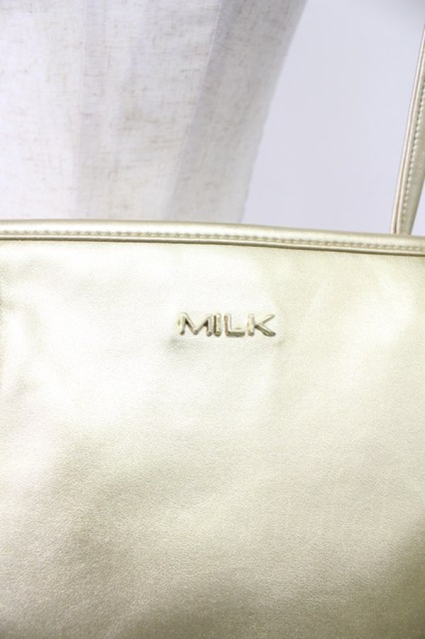 画像3: MILK / サイドリボントートバッグ  ゴールド T-26-03-02-004-ML-BG-SA-ZT (3)