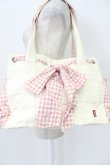 画像3: PINK HOUSE / ギンガムチェックリボントートバッグ  ピンク T-26-03-02-001-LO-BG-SA-ZT (3)