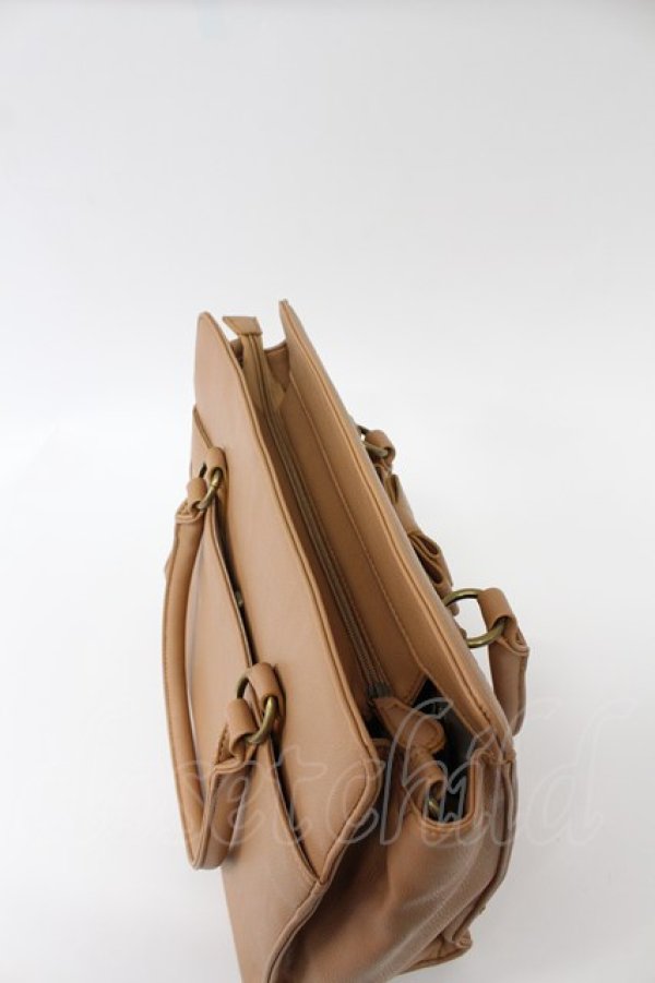 画像6: axes femme / スカラップリボン薔薇型押し2WAYトートバッグ  ベージュ T-26-03-02-005-AX-BG-SA-ZT (6)