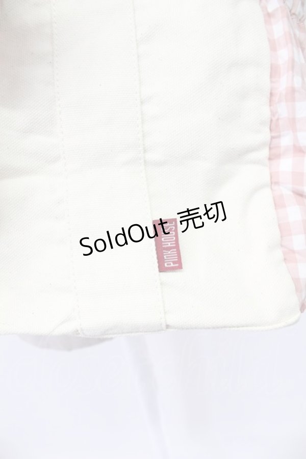 画像4: PINK HOUSE / ギンガムチェックリボントートバッグ  ピンク T-26-03-02-001-LO-BG-SA-ZT (4)