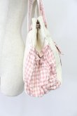 画像5: PINK HOUSE / ギンガムチェックリボントートバッグ  ピンク T-26-03-02-001-LO-BG-SA-ZT (5)