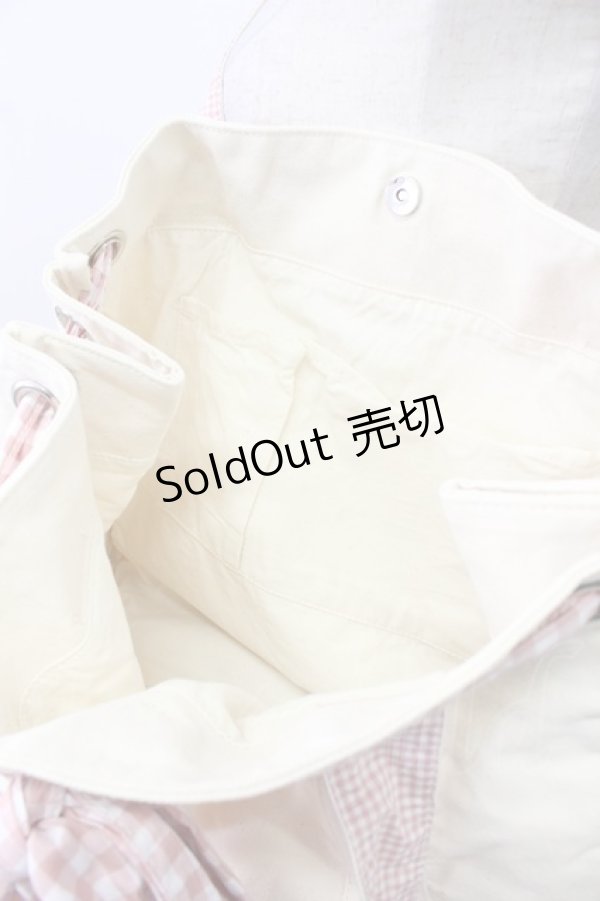 画像7: PINK HOUSE / ギンガムチェックリボントートバッグ  ピンク T-26-03-02-001-LO-BG-SA-ZT (7)