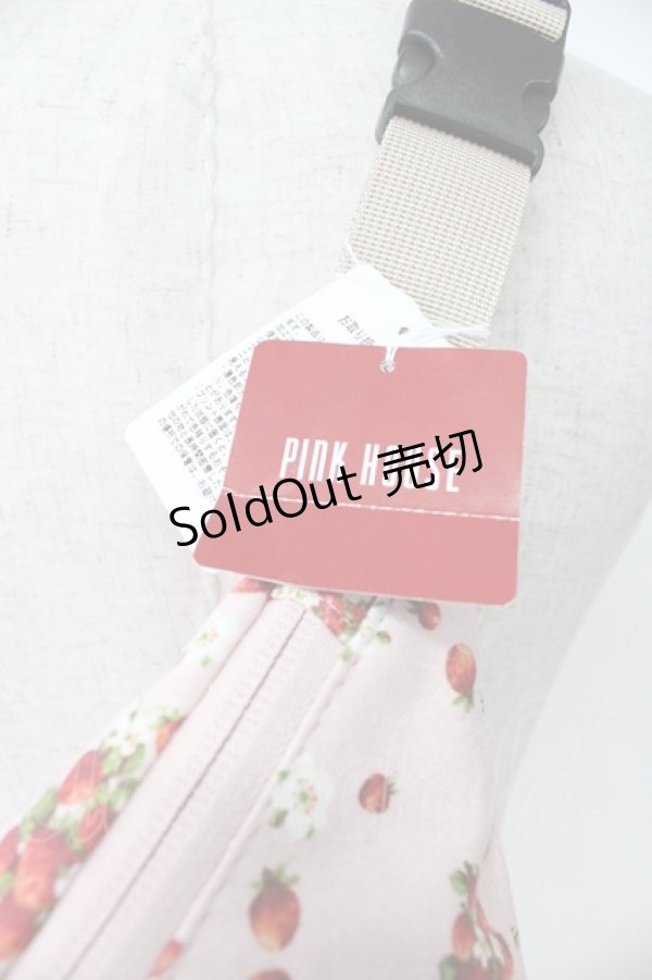 画像3: PINK HOUSE / いちご柄ウエストポーチ  ピンク T-26-03-02-011-LO-BG-SA-ZT (3)