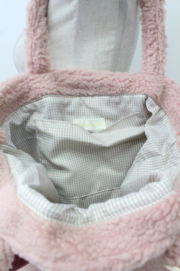 画像4: Maison de FLEUR / ボアダブルリボントートバッグ  ピンク T-26-03-02-013-LO-BG-SA-ZT (4)