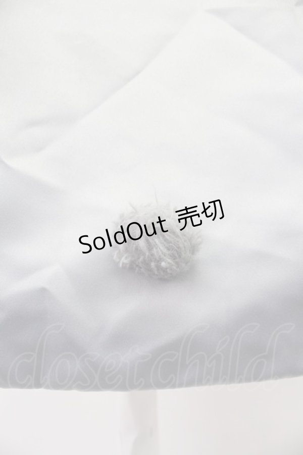 画像5: Maison de FLEUR / ラビットチャーム付きダブルリボントートバッグ  グレーＸアイボリー T-26-03-02-015-LO-BG-SA-ZT (5)