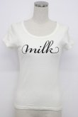 画像1: MILK / MILKロゴTee  オフ×ブラック T-26-03-06-001-ML-TS-SA-ZT (1)