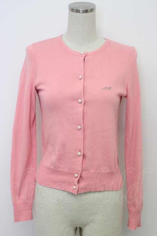 画像1: MILK / パールボタンカーデ  ピンク T-26-03-06-020-ML-TO-SA-ZT (1)