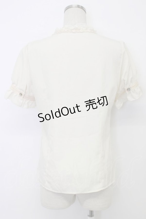 画像2: axes femme / スタンド襟レースブラウス  アイボリー T-26-03-06-003-AX-BL-SA-ZT (2)