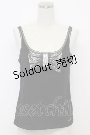 画像: MILK / メタリックキャミソール  ブラック T-26-03-06-023-ML-BL-SA-ZT637
