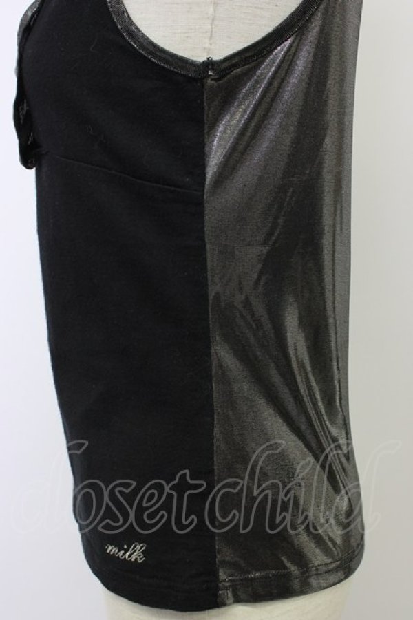 画像3: MILK / メタリックキャミソール  ブラック T-26-03-06-023-ML-BL-SA-ZT (3)
