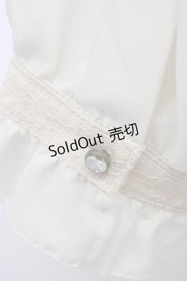 画像3: axes femme / スタンド襟レースブラウス  アイボリー T-26-03-06-003-AX-BL-SA-ZT (3)