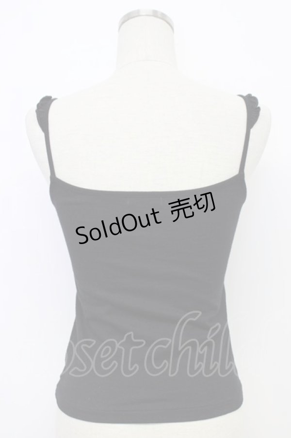 画像2: MILK / フリルローズキャミ  ブラック T-26-03-06-025-ML-TO-SA-ZT (2)