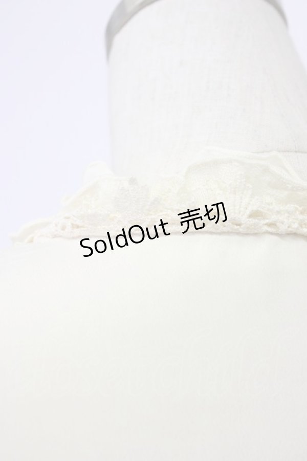 画像4: axes femme / スタンド襟レースブラウス  アイボリー T-26-03-06-003-AX-BL-SA-ZT (4)