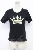 画像1: MILK / クラウンTシャツ  ブラック T-26-03-06-031-ML-TS-SA-ZT (1)