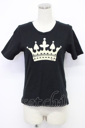 画像: MILK / クラウンTシャツ  ブラック T-26-03-06-031-ML-TS-SA-ZT