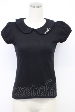 画像: MILK / ラウンドカラーパフトップス  ブラック T-26-03-06-033-ML-TO-SA-ZT