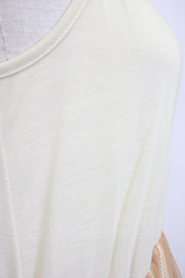 画像6: axes femme / 裾レースアンサンブルワンピース  アイボリー T-26-03-06-038-AX-OP-SA-ZT (6)