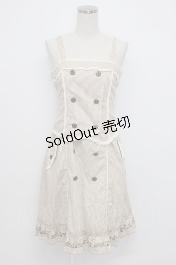 画像1: axes femme / ストライプワンピース  ボルドーＸ白 T-26-03-06-039-AX-OP-SA-ZT (1)