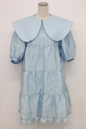 画像: Candy Stripper / 丸襟半袖ワンピース  サックス T-26-03-06-040-PU-OP-SA-ZT