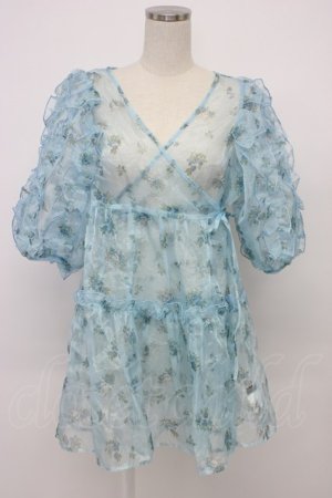 画像: Candy Stripper / BABY RABBIT CACHE-COEUR DRESS  サックス T-26-03-06-041-PU-OP-SA-ZT