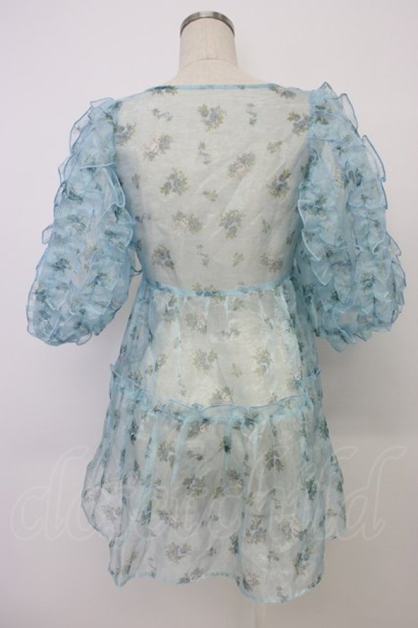 画像2: Candy Stripper / BABY RABBIT CACHE-COEUR DRESS  サックス T-26-03-06-041-PU-OP-SA-ZT (2)