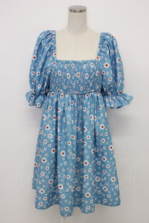 画像: Candy Stripper / TINY DAISY PUFF SLEEVE DRESS 2 青Ｘ白 T-26-03-06-042-PU-OP-SA-ZT