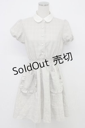 画像: Ank Rouge / パールボタンチェック半袖ワンピース  ブラウン T-26-03-06-043-CA-OP-SA-ZT