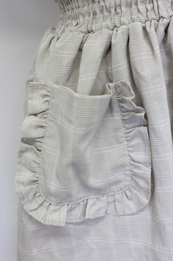 画像3: Ank Rouge / パールボタンチェック半袖ワンピース  ブラウン T-26-03-06-043-CA-OP-SA-ZT (3)