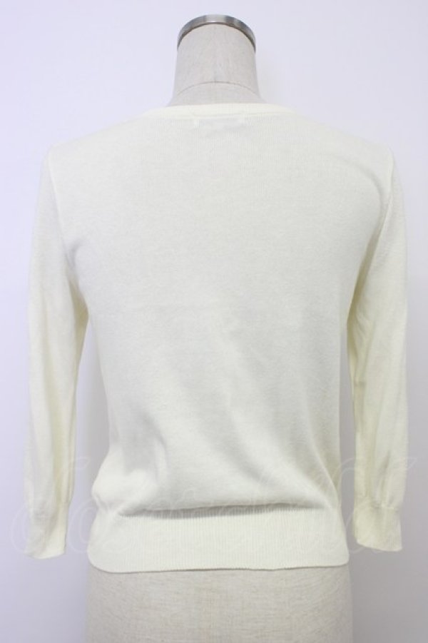 画像2: MILK / トリプルRibbonカーディガン  アイボリー T-26-03-06-005-ML-TO-SA-ZT (2)