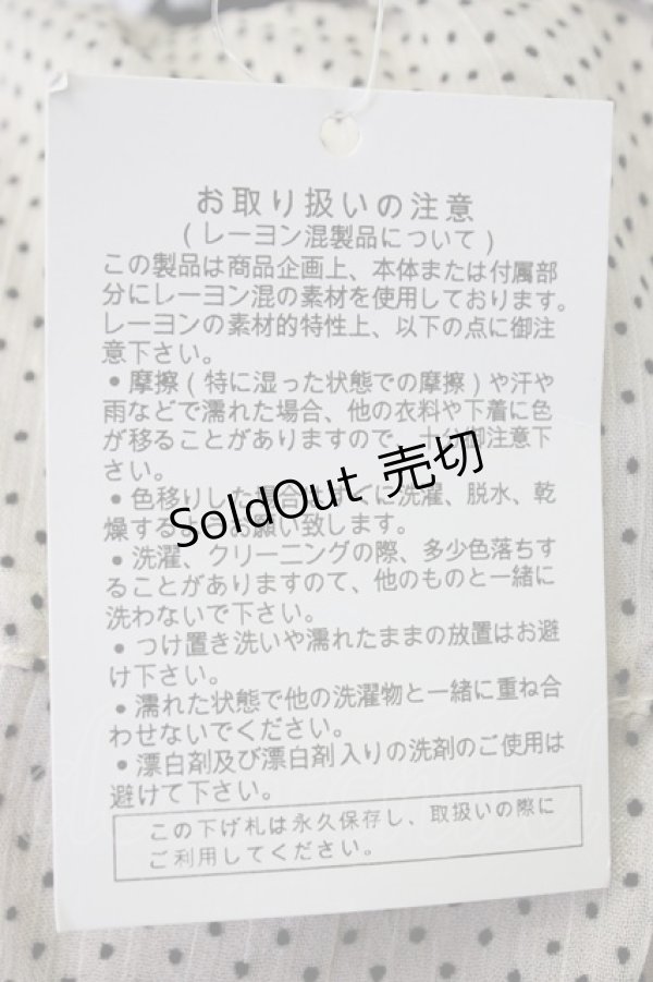 画像6: axes femme / フロッキードットブラウスワンピース  アイボリーＸ黒 T-26-03-06-044-AX-OP-SA-ZT (6)