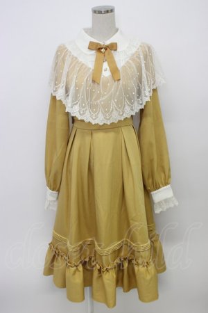 画像: Amavel / Classical Flowerレースケープワンピース  イエロー T-26-03-06-045-CA-OP-SA-ZT