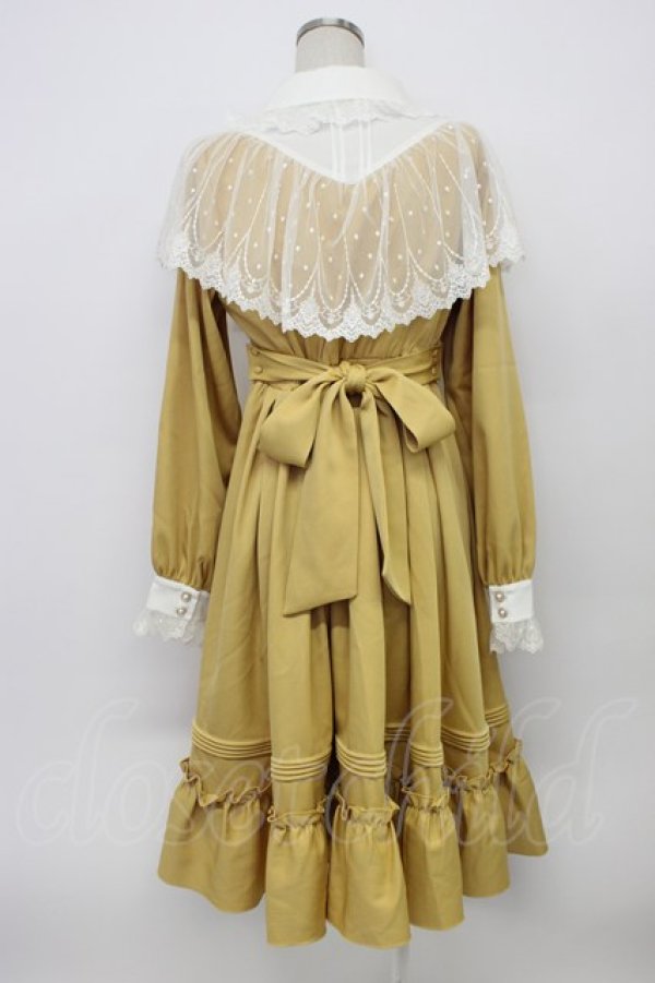 画像2: Amavel / Classical Flowerレースケープワンピース  イエロー T-26-03-06-045-CA-OP-SA-ZT (2)