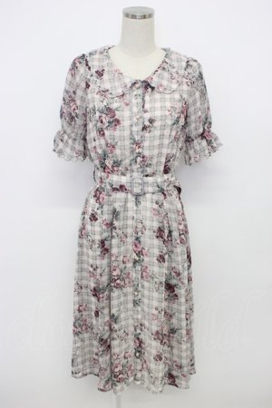 画像: axes femme / 花柄フェミニンワンピース M ピンク T-26-03-06-047-AX-OP-SA-ZT