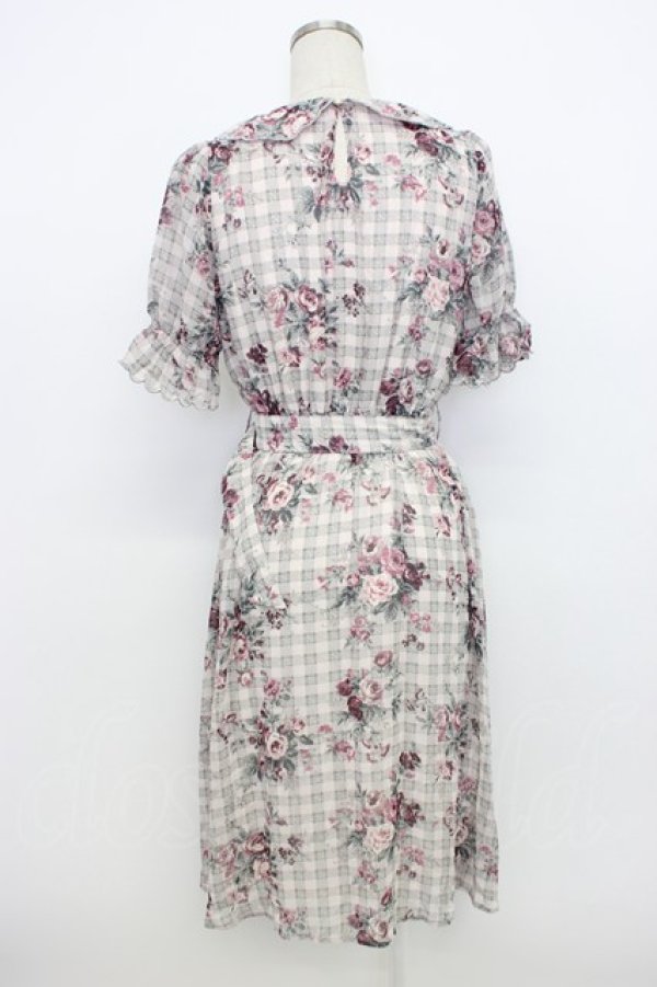 画像2: axes femme / 花柄フェミニンワンピース M ピンク T-26-03-06-047-AX-OP-SA-ZT (2)