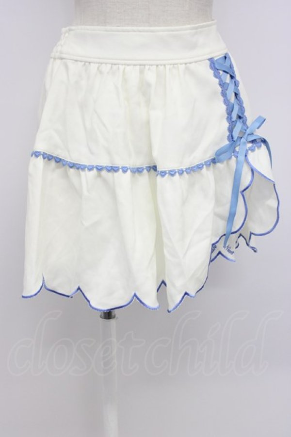 画像1: LIZ LISA / 編み下げスカラップスカパン  アイボリーＸ青 T-26-03-06-049-LO-PA-SA-ZT (1)