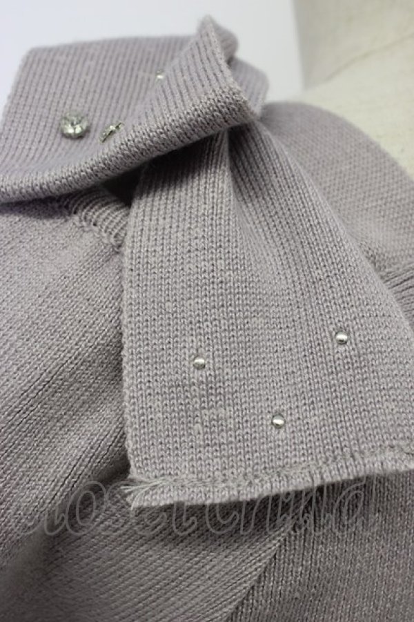 画像3: evelyn / ストーンリボンニットトップス  ラベンダー T-26-03-06-009-LO-TO-SA-ZT (3)