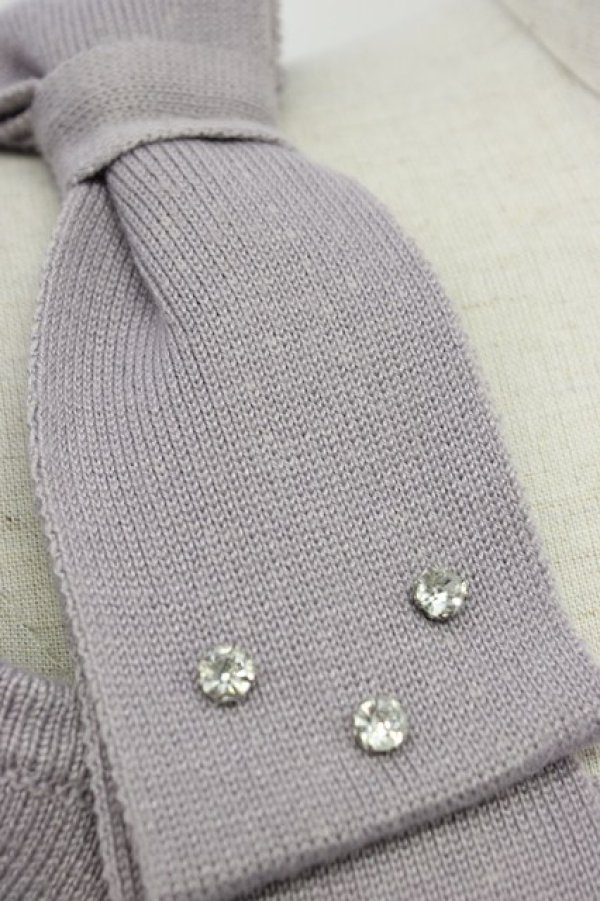 画像4: evelyn / ストーンリボンニットトップス  ラベンダー T-26-03-06-009-LO-TO-SA-ZT (4)