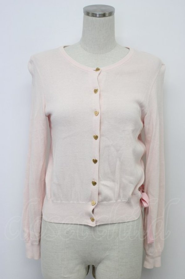 画像1: MILK / MILKハートボタンカーディガン  ピンク T-26-03-06-011-ML-TO-SA-ZT (1)