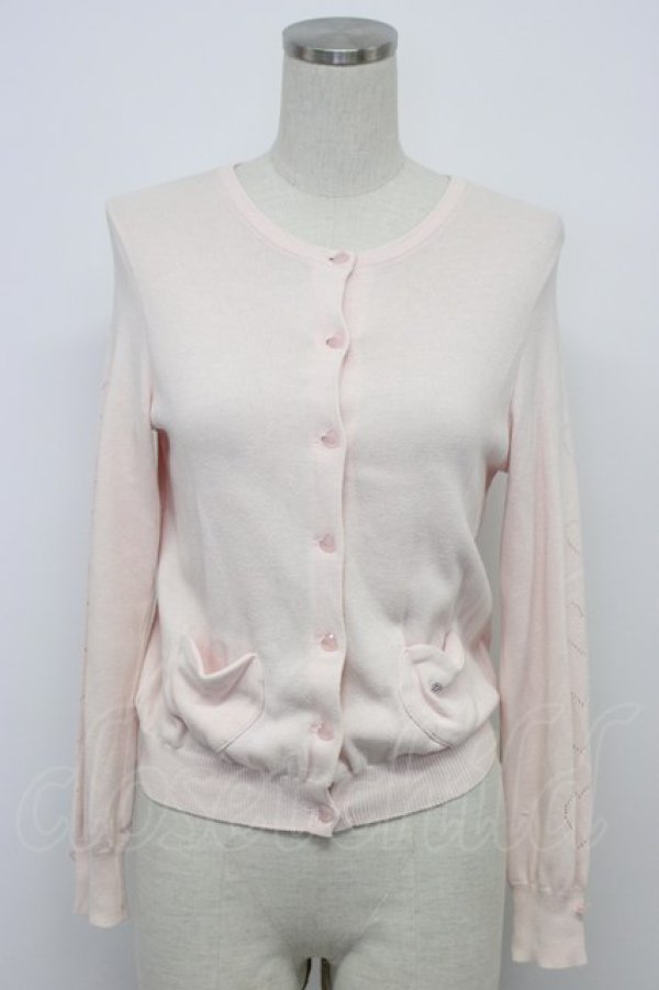 画像1: MILK / ハートポケットカーディガン  ベビーピンク T-26-03-06-013-ML-TO-SA-ZT (1)