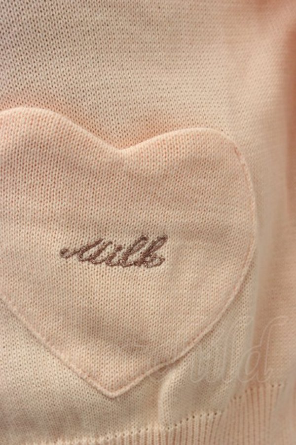 画像4: MILK / ツインハートカーデ  ピーチ T-26-03-06-015-ML-TO-SA-ZT (4)