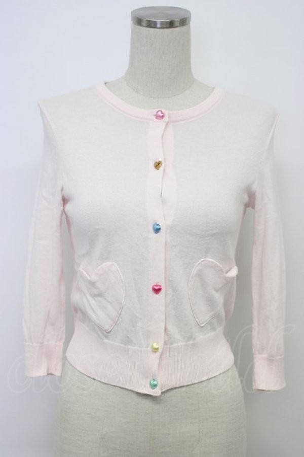 画像1: MILK / CD ハートドロップカーデ  クールピンク T-26-03-06-016-ML-TO-SA-ZT (1)