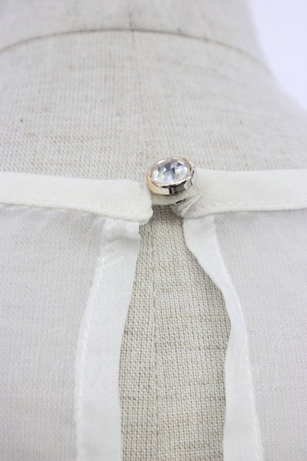 画像3: couture BY ROJITA / チュールスカラップ切替半袖ブラウス  アイボリー T-26-03-06-002-GO-BL-SA-ZT (3)