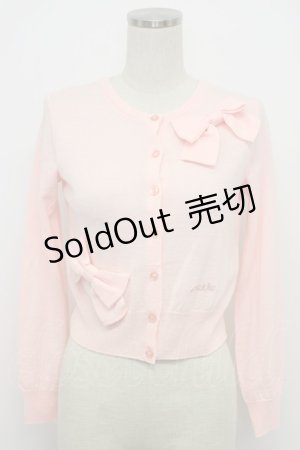 画像: MILK / ローブ・ド・リボンカーデ  ベビーピンク T-26-03-06-018-ML-TO-SA-ZT637