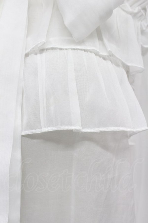 画像4: axes femme NOSTALGIE / シアーボウタイブラウス  ホワイト T-26-03-07-018-AX-BL-SA-ZT (4)