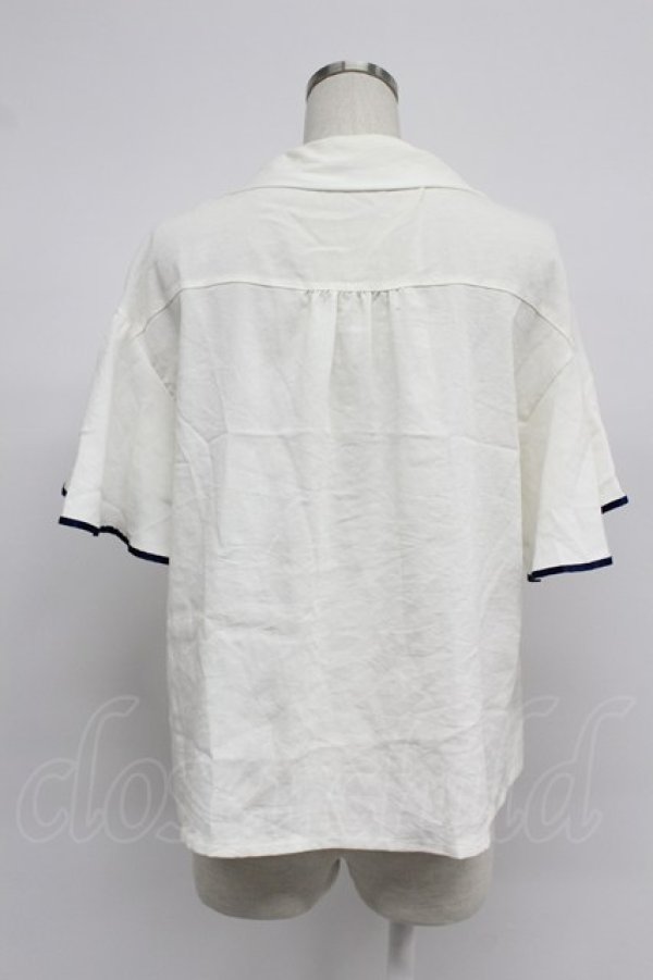 画像2: axes femme / 夏の星空刺繍ボウタイブラウス M ホワイト T-26-03-07-019-AX-BL-SA-ZT (2)