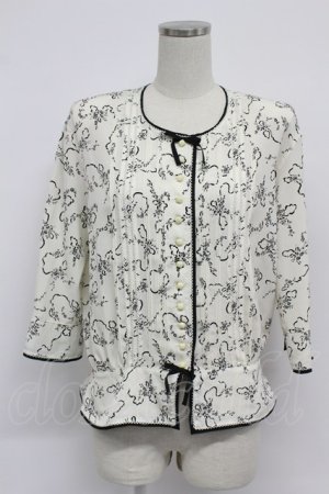 画像: INGEBORG / ブーケ柄タック使いブラウス S シロ T-26-03-07-020-LO-BL-OW-ZT