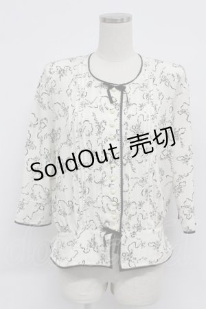 画像: INGEBORG / ブーケ柄タック使いブラウス S シロ T-26-03-07-020-LO-BL-OW-ZT638