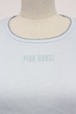画像4: PINK HOUSE / フリルロゴ使い半袖カットソー  サックス T-26-03-07-021-LO-TO-SA-ZT (4)