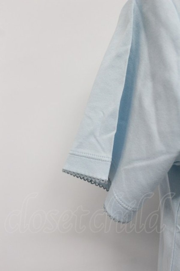 画像5: PINK HOUSE / フリルロゴ使い半袖カットソー  サックス T-26-03-07-021-LO-TO-SA-ZT (5)