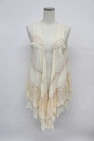 画像: axes femme / 裾レースジレ  ベージュ T-26-03-07-025-AX-TO-SA-ZT